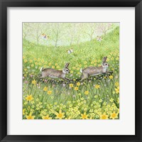 Framed Spring Rabbits