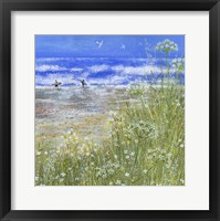 Framed Wildflowers and Waves