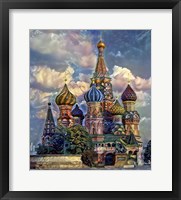 Framed Moscow Russia Cathedral of Vasily the Blessed Saint Basil