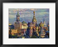 Framed Moscow Russia domes and peaks