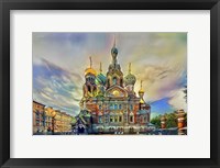 Framed Saint Petersburg Russia Church of the Savior on Spilled Blood Ver2