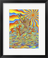 Framed Psychedelic Rainbow Trout Fish
