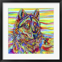 Framed Psychedelic Wolf