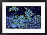 Framed Chinese Azure Dragon