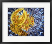 Framed Phoenix and Dragon