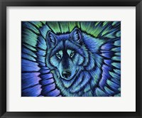 Framed Wolf Aurora