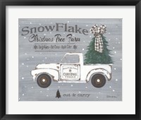 Framed Snowflake Christmas Tree Farm