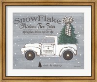 Framed Snowflake Christmas Tree Farm