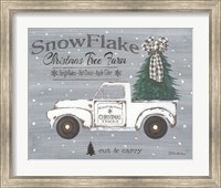 Framed Snowflake Christmas Tree Farm