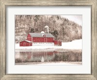 Framed Belleville Snowy Barn