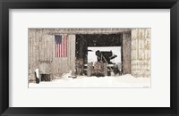 Framed Winter at Patriotic Barn