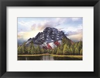 Framed Patriotic Tetons