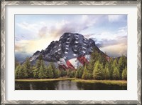 Framed Patriotic Tetons