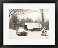 Framed Winter on the Old Farm