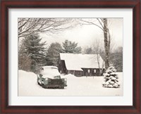 Framed Winter on the Old Farm