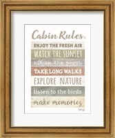 Framed Cabin Rules