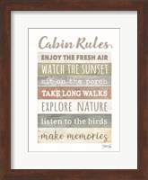Framed Cabin Rules