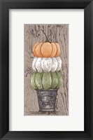 Framed Triple Pumpkin in Stamped Pot