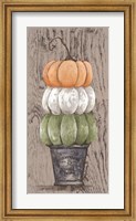 Framed Triple Pumpkin in Stamped Pot