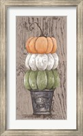 Framed Triple Pumpkin in Stamped Pot