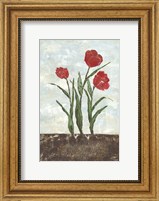 Framed Red Tulips