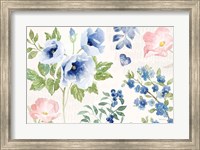 Framed Indigo Petals I