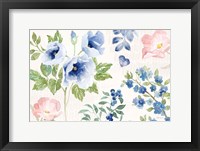 Framed Indigo Petals I