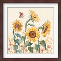 Framed Sunflower Season II Bright