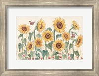 Framed Sunflower Season I Bright
