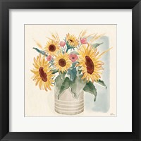 Framed Sunflower Season V Bright