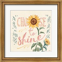 Framed Sunflower Season VII Bright