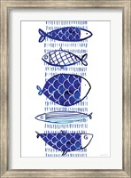 Framed Blue Fish I