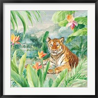 Framed Lounging Tiger