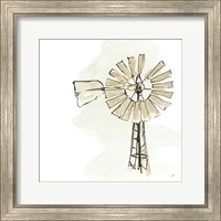 Framed 'Windmill I Neutral' border=