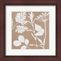 Framed 'Leaves of Inspiration IV Neutral' border=