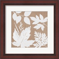 Framed 'Leaves of Inspiration I Neutral' border=