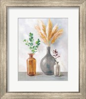 Framed 'Natural Riches II Charcoal' border=