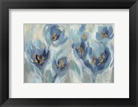 Framed Blue Fairy Tale Floral III Light