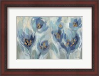 Framed Blue Fairy Tale Floral III Light