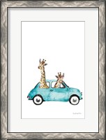 Framed Giraffe Joy Ride III No Balloons