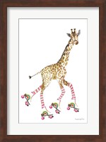 Framed Giraffe Joy Ride II No Balloons