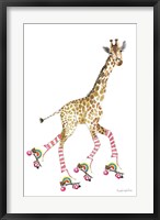 Framed Giraffe Joy Ride II No Balloons