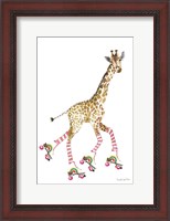 Framed Giraffe Joy Ride II No Balloons