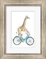 Framed Giraffe Joy Ride I No Balloons