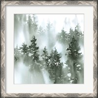 Framed Misty Forest I Green