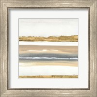 Framed Gold and Gray Sand IV