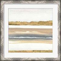 Framed 'Gold and Gray Sand IV' border=