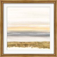 Framed Gold and Gray Sand III