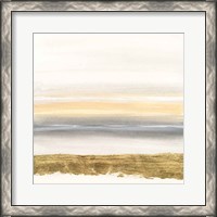 Framed Gold and Gray Sand III