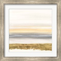 Framed 'Gold and Gray Sand III' border=